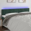 vidaXL LED Kopfteil Dunkelgr&uuml;n 160x5x78/88 cm Samt