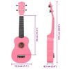 vidaXL Sopran-Ukulele-Set mit Tasche f&uuml;r Kinder Rosa 23"