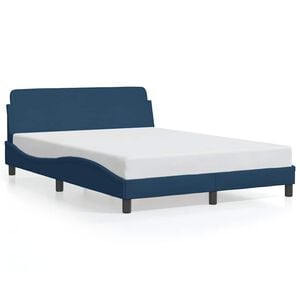vidaXL Bettgestell mit Kopfteil "Dover" Blau 120x200 cm Stoff