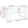 vidaXL Couchtisch mit Speicher Wei&szlig; 96 x 54 x 44 cm Holzwerkstoff