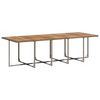 vidaXL 15-tlg. Garten-Essgruppe mit Kissen Grau Poly Rattan