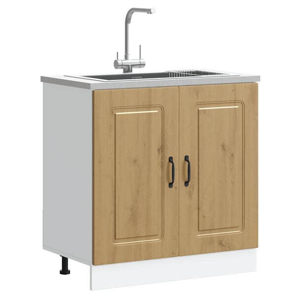 vidaXL Sp&uuml;lenunterschrank Kalmar Artisan-Eiche 80x46x81,5 cm