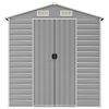 vidaXL Gartenhaus Hellgrau 191 x 640 x 198 cm Verzinkter Stahl
