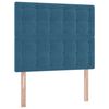 vidaXL Bett mit Stauraum und LED mit Matratze Blau 120 x 190 cm Samt