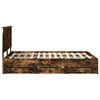 vidaXL Bettrahmen Ger&auml;ucherte Eiche 140 x 200 cm Ingenieurs Holz