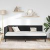 vidaXL Eckbettgestell mit Kopfteil Schwarz 90 cm x 190 cm Samt