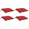 vidaXL Stuhlkissen 4 Stk. Rot 40x40x7 cm Oxford-Gewebe