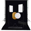 vidaXL Fotostudio-Set mit Softboxen, Hintergrundsystem und Reflektor