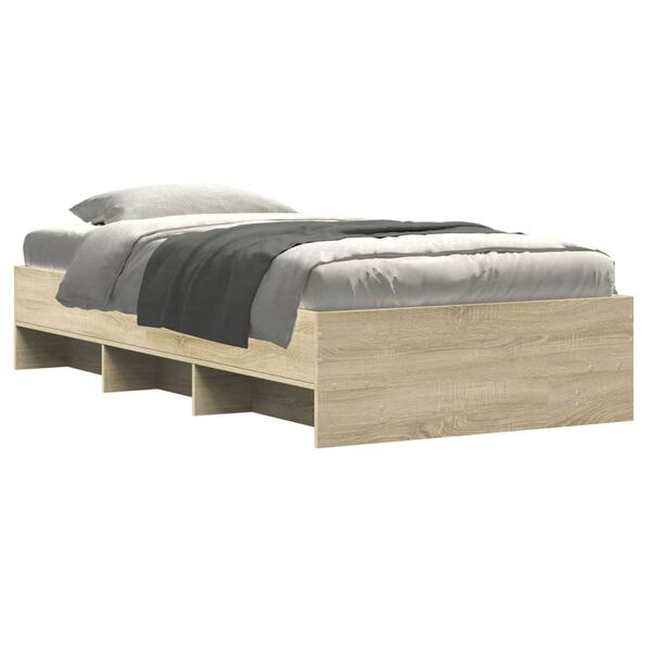 vidaXL Bettgestell ohne Matratze Sonoma-Eiche 90x190 cm Holzwerkstoff