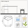 LECHUZA Pflanzgef&auml;&szlig; CUBE Cottage 40 ALL-IN-ONE Wei&szlig;