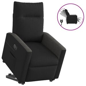 vidaXL Relaxsessel mit Aufstehhilfe Elektrisch Schwarz Stoff