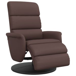 vidaXL Relaxsessel mit Fu&szlig;teil Braun Kunstleder