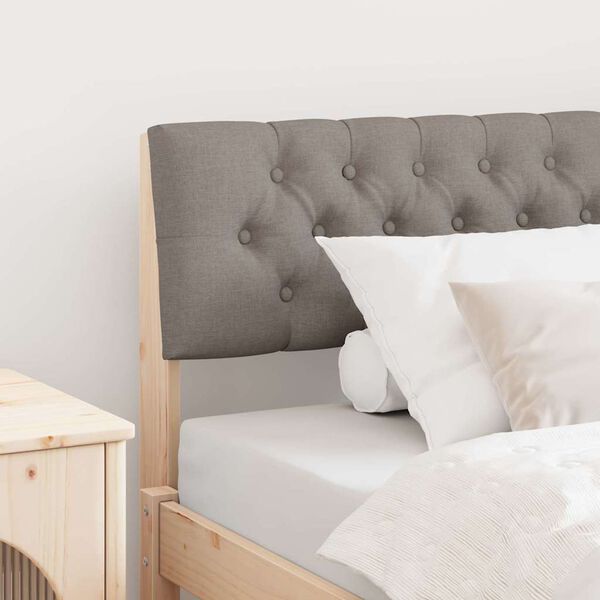 vidaXL Gepolstertes Kopfteil Taupe 100 cm Massives Kiefernholz