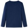 Kinder-Langarmshirt Marineblau Melange 116