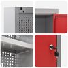 vidaXL Werkzeugschrank-Set 6 pcs Rot Pulverbeschichteter Stahl