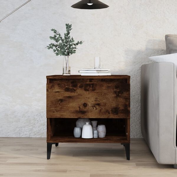 vidaXL Beistelltisch R&auml;uchereiche 50x46x50 cm Holzwerkstoff