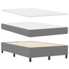 vidaXL LED Boxspringbett Hellgrau und Wei&szlig; 120 x 200 cm Cordstoff