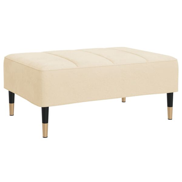 vidaXL Fu&szlig;hocker Creme 78x56x32 cm Samt