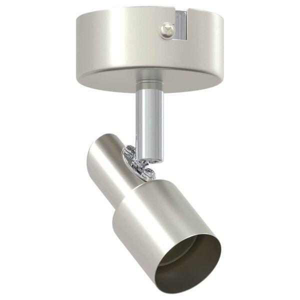 vidaXL Deckenstrahler mit Strahlern Nickel 8 x 8 x 10,5 cm Stahl