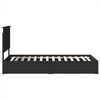 vidaXL Aufbewahrungsbett Schwarz 90 x 190 cm Holzwerkstoff