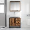 vidaXL Badezimmerm&ouml;bel-Set mit Schubladen 2 pcs Altholz Holzwerkstoff