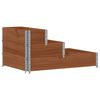 vidaXL Paletten-Aufsatzrahmen 3-fach Braun 120x80 cm Massivholz Kiefer
