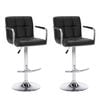vidaXL Barhocker 2 Stk. Schwarz Kunstleder