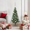 vidaXL K&uuml;nstlicher vorbeleuchteter Weihnachtsbaum Gr&uuml;n 120 cm