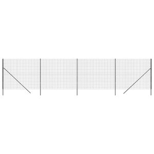 vidaXL Maschendrahtzaun Anthrazit 2,2x10 m Verzinkter Stahl
