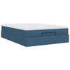 vidaXL Ottoman-Bett mit Matratze Blau 140x200 cm Stoff