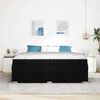 vidaXL Bettrahmen mit Matratze Schwarz 200 x 200 cm Stoff