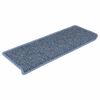 vidaXL Treppenmatten Selbstklebend Sisal-Optik 15 Stk. 65x21x4 cm Blau