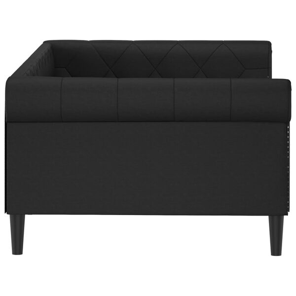 vidaXL Tagesbett Schwarz 100x200 cm Kunstleder