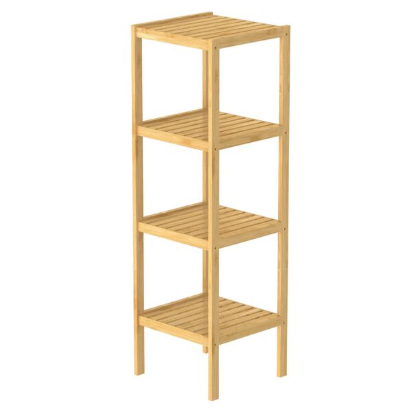 EISL Badregal mit 4 F&auml;chern Bambus 34x33x110 cm