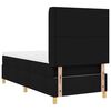 vidaXL Boxspringbett mit Matratze Schwarz 90 x 200 cm Stoff