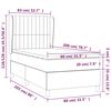 vidaXL Boxspringbett mit Matratze Taupe 80x200 cm Stoff