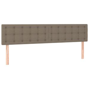 vidaXL Kopfteile Taupe 180x5x78/88 cm Stoff