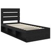 vidaXL Bettrahmen Schwarz 100 x 200 cm Massives Kiefernholz
