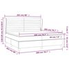 vidaXL Boxspringbett mit Matratze Blau 200x200 cm Stoff