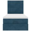 vidaXL Ottoman-Bett mit Matratzen Dunkelblau 100x200 cm Samt