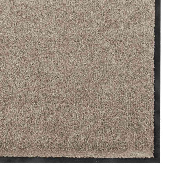 vidaXL Fu&szlig;matte Beige und Schwarz 90 x 150 cm Polypropylen und Vinyl