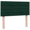 vidaXL Boxspringbett mit Matratze Dunkelgr&uuml;n 90x220 cm Samt