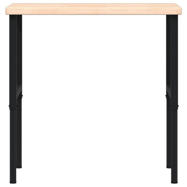 vidaXL Werkbank 100x60x(73-99,5) cm Massivholz Eiche Rechteckig