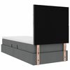 vidaXL Bett mit Stauraum und LED Dunkelgrau 90 x 200 cm Polyester