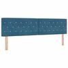 vidaXL LED Boxspringbett mit Matratze Dunkelblau 180 x 200 cm Samt