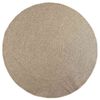 vidaXL Teppich ZIZUR Beige &Oslash; 200 cm Jute-Optik Indoor und Outdoor