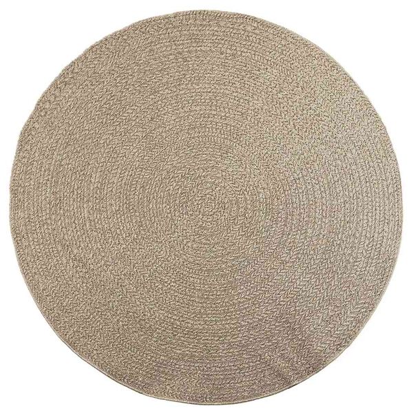 vidaXL Teppich ZIZUR Beige &Oslash; 200 cm Jute-Optik Indoor und Outdoor