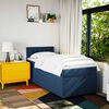 vidaXL Boxspringbett mit Matratze Blau 100x200 cm Stoff