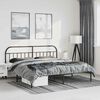 vidaXL Bettgestell mit Kopfteil Metall Schwarz 193x203 cm