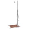 vidaXL Gartendusche mit Bodenelement WPC Edelstahl